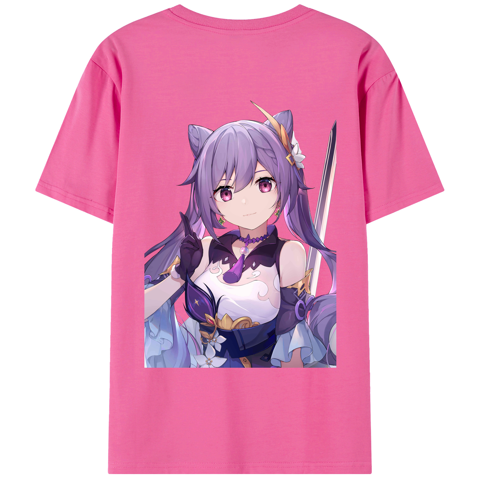 げんし神 刻晴 こくせい genshin Kokusei レディース半袖Tシャツ(バックプリント)